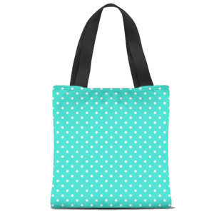 Tas Tote Fullprint Turqu Polka Tote Bag