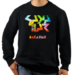 Jaket Sweater SAKATIAR Text Rainbow