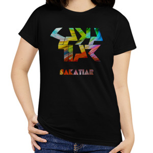 Kaos SAKATIAR Text Rainbow