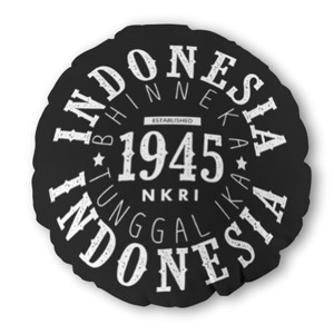 Bantal Bulat Indonesia Indonesia 1945 bg hitam