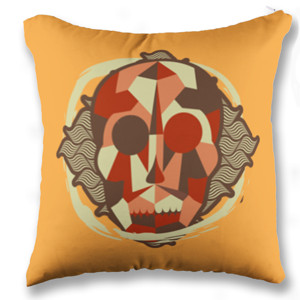 Bantal Geometric Autumn Color Skull