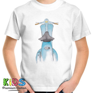 Kaos Vespa watercolour #3