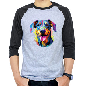 Kaos Raglan Kaos Gambar Anjing 060