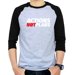 Kaos Raglan No Talk Just Do T-Shirt