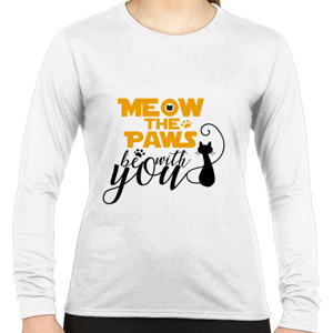 Kaos Meow The Paws Be With You