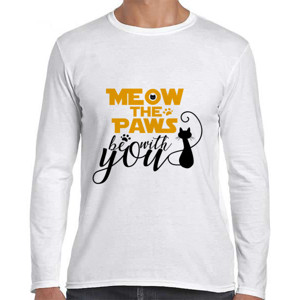 Kaos Meow The Paws Be With You