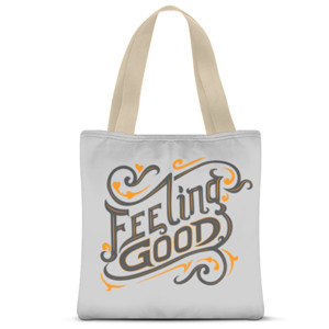 Tas Tote Fullprint Feeling good Typography