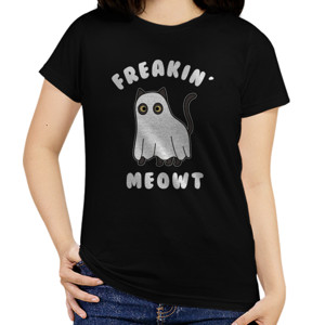 Kaos Wanita Lengan Pendek Puspus - Freakin' Meowt