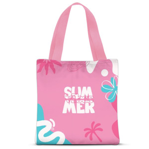 Tas Tote Fullprint Tote Bag Summer Vibes Pink Y2K Aesthetic