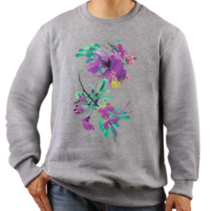 Jaket Sweater Violet Blooms