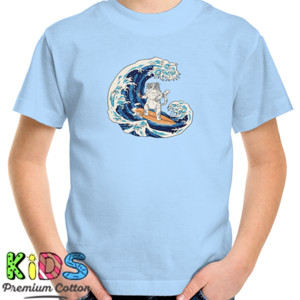 Kaos Kucing Jepang Peselancar