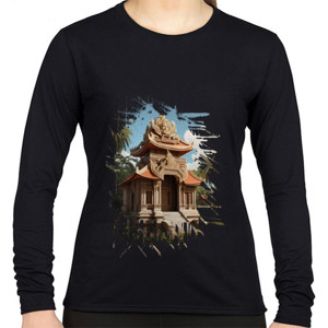 Kaos ilustrasi candi hindu