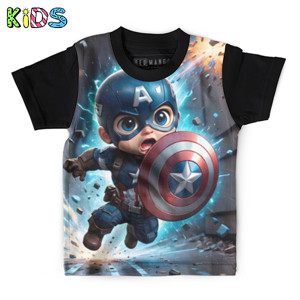 Kaos Anak Full-Print Avenger Kid Captain America