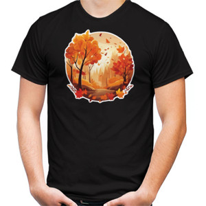 Kaos Autumn Pria Hutan Musim Gugur