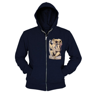Hoodie Zipper Koala T-Shirt Design