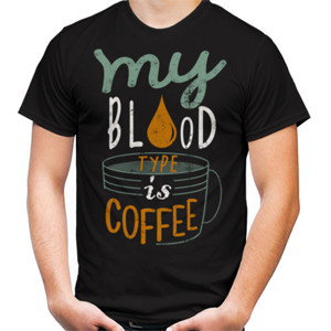 Kaos MY BLOOD TYPE IS COFFEE 2