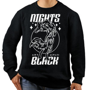 Jaket Sweater NIGHTS AINT ALWAYS BLACK 2
