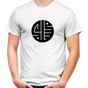 Kaos Muslim Circle Solid Black-White