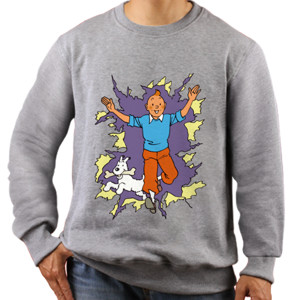 Jaket Sweater Tintin Happy