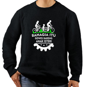 Jaket Sweater Kaos Sepeda Bahagia Itu Gowes