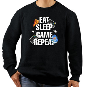 Jaket Sweater Eat Sleep Game Repeat