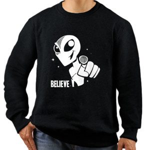 Jaket Sweater Distro Alien Believe