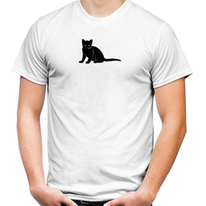Kaos T-Shirt #PERSONALVIEW - Black Cat