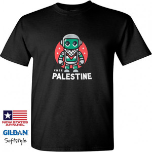 Kaos Premium - Logo Robot Free Palestine #001
