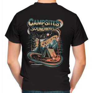 Kaos Streetwear Tema Camping & Musik Soundwaves