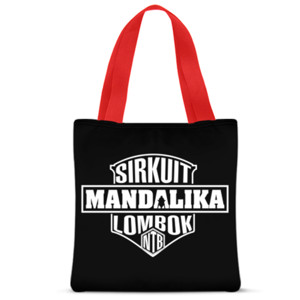 Tas Tote Fullprint Sirkuit Mandalika Lombok NTB Badge BW