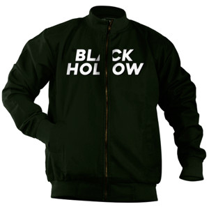 Jaket Bomber black hollow