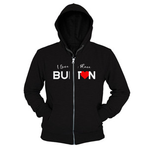 Hoodie Zipper I Love This Place Bunton