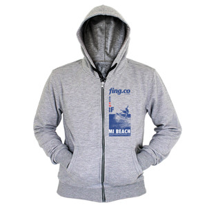 Hoodie Zipper  Kaos Surfing - Miami Beach (CLSRF08)