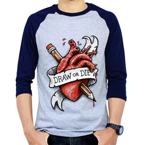 Kaos Raglan Draw Or Die