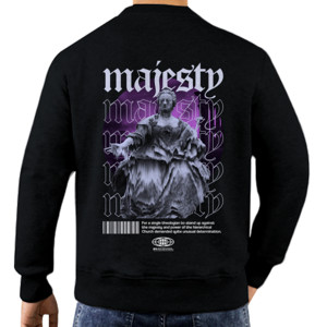 Jaket Sweater MAJESTY Black Sweater
