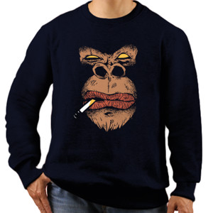 Jaket Sweater kaos gorilla smoking