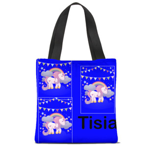 Tas Tote Fullprint TAS BIRU TISIA