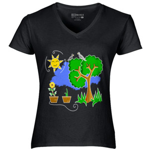 Kaos pemandang Black