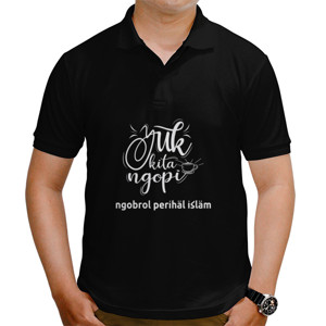 Kaos Polo Yuk kita ngopi Ngobrol perihal islam