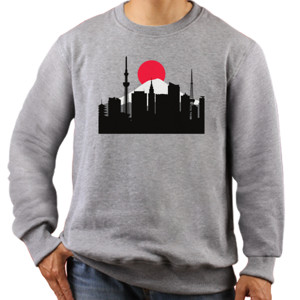 Jaket Sweater View Kota Tokyo Landmarks Gunung Fuji Jepang