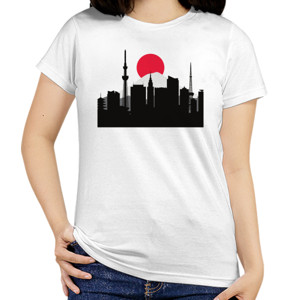 Kaos View Kota Tokyo Landmarks Gunung Fuji Jepang