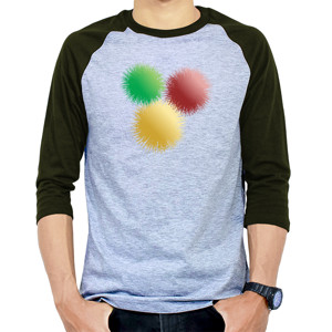 Kaos Raglan Bola Bulu (Feather Balls)