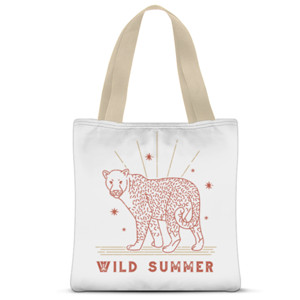 Tas Tote Fullprint Leopard Summer Quote