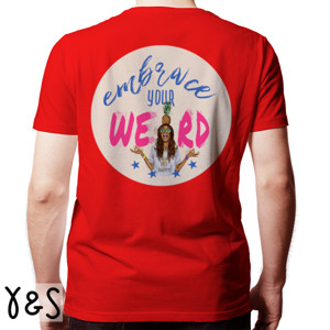 Kaos Embrace Your Weird, 1 nanas pink (hanya belakang)