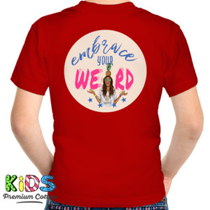 Kaos Embrace Your Weird, 1 nanas pink (hanya belakang)