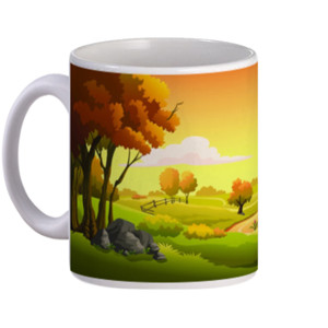 Mug Mug Lukisan Pemandangan #1