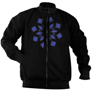Jaket Bomber Bunga Biru (Blue Flower)