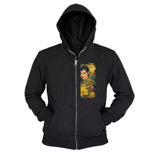 Hoodie Zipper Kaos Retro Bali Batik Wanita Keren Top Markotop