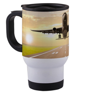Travel Mug Plane Take Off