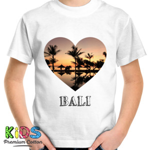 Kaos Love Bali Gambar Pemandangan Sunset Keren